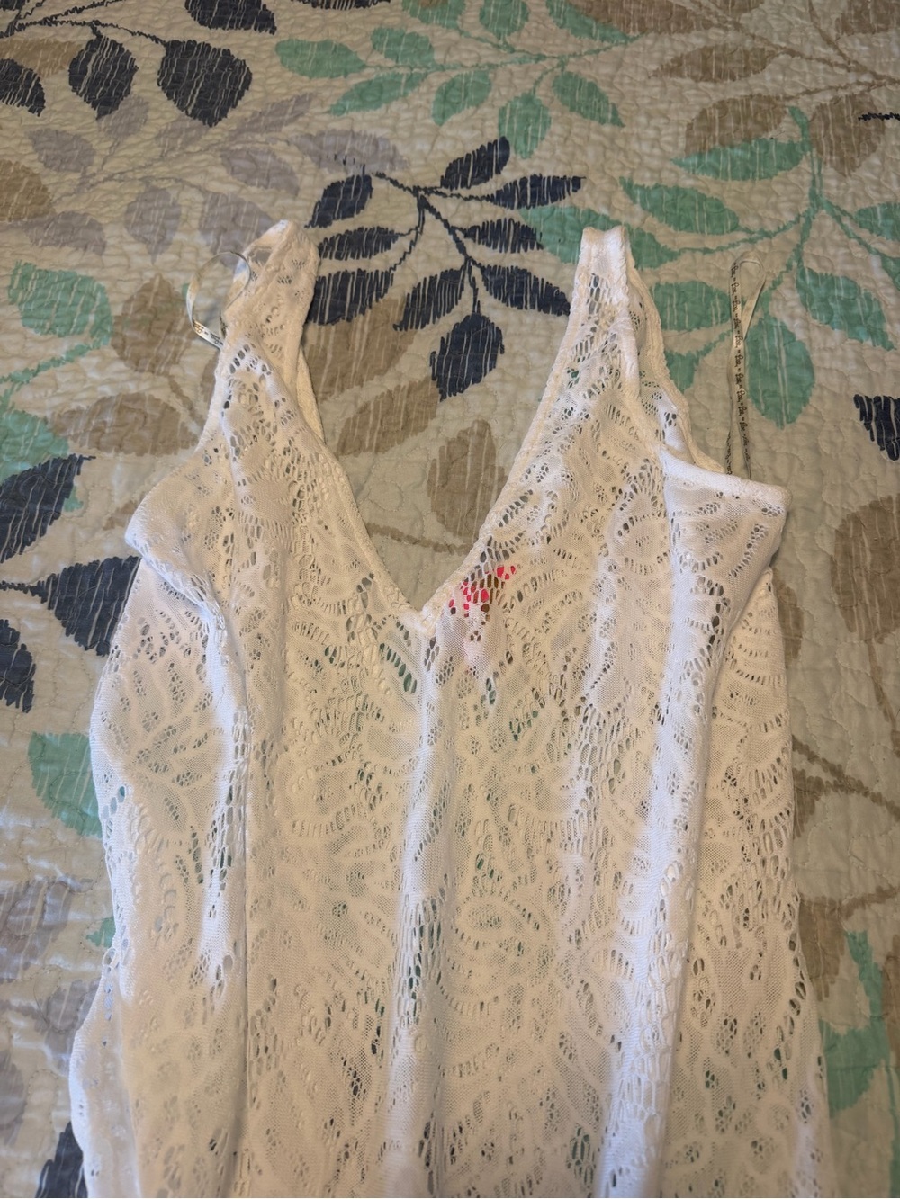 Lilly Pulitzer White Lace V-Neck Swim Coverup